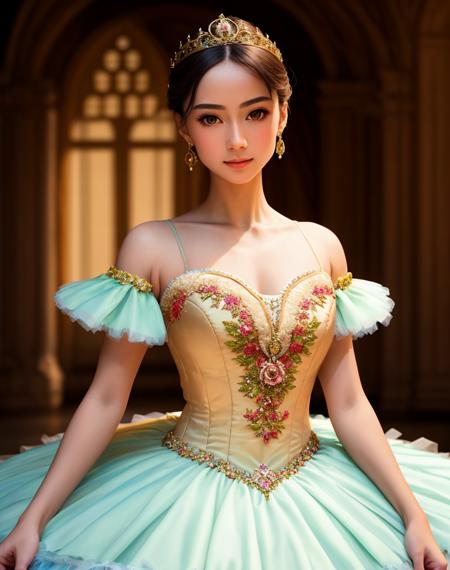 03624-157245160-Masterpiece, absurdres,HDR ,highly detailed eyes and face, Primaballerina_tutu,  a woman in a ballgown is posing for a picture ,.png